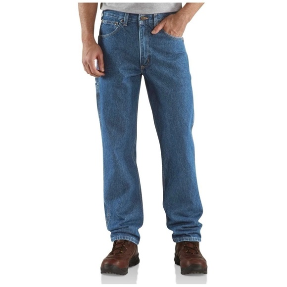 NWT Carhartt Relaxed Fit Men’s Carpenter Jeans Size 44x32 - Picture 1 of 9